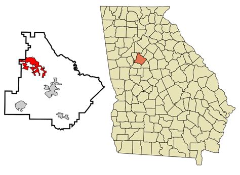 Image: Henry County Georgia Incorporated and Unincorporated areas Stockbridge Highlighted