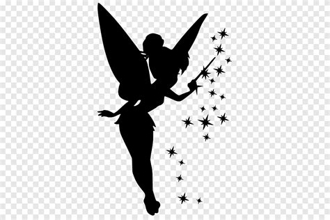 Tinker Bell Silhouette Peter Pan Pixie dust, Silhouette, animals ...