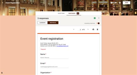 Google Registration Form Template