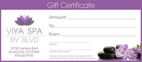 Gift Certificate to a Spa - Trionds