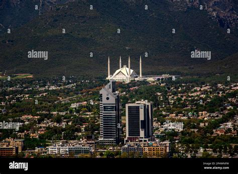 aerial view of capital city of Pakistan, bird eye view of Islamabad ...