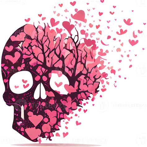 Free Skull Flowers Happy Valentines Day Gift 2023 design t shirt 19766107 PNG with Transparent ...