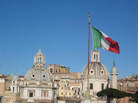 A view in Rome and an Italian flag - Free Stock Photo by Boris Kyurkchiev on Stockvault.net