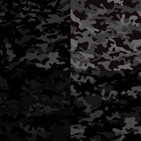 Black Camouflage Pattern