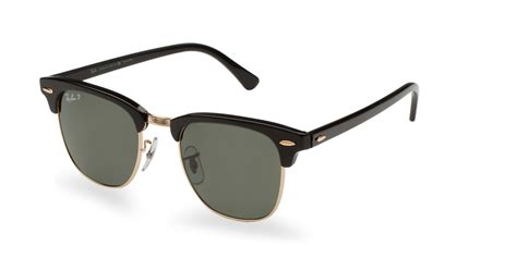 RAY-BAN RB3016 901/58 POLARIZED BLACK CLUBMASTER SUNGLASSES | Lux Eyewear