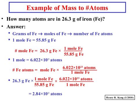 Conversion Of Atoms To Grams - treecool