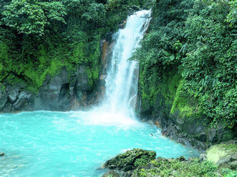 Blue River Waterfall near La Fortuna, Costa Rica Photograph by Leslie Struxness - Fine Art America