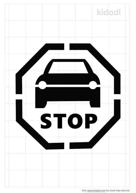 Car Stop Stencil | Kidadl