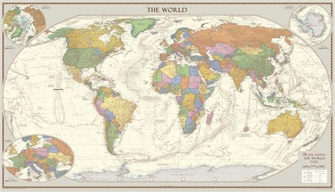 Antique Style World Wall Map | Shop Mapworld