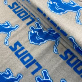 Detroit Lions Fleece Fabric By The Yard