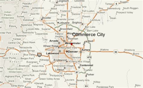 Map Of Commerce City Colorado - Cities And Towns Map