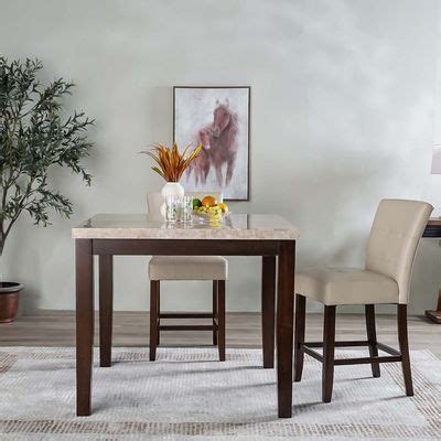 Buy Brody 4 Seater Counter Height Dining Table - Beige Online | Danube ...