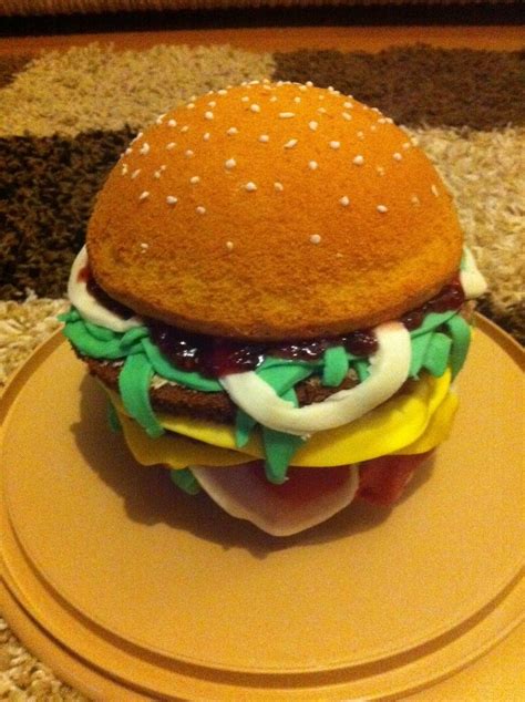 Burger Cake created for cake day at printed.com | Burger cake, Burger, Food