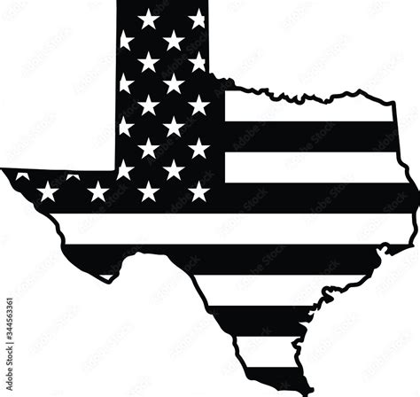 Texas Outline Black