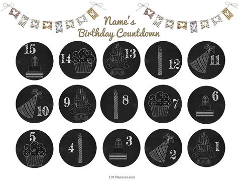 Free Printable Birthday Countdown | Customize Online