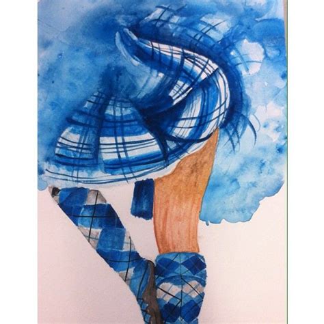 Highland dance watercolour painting. | Aquarelle