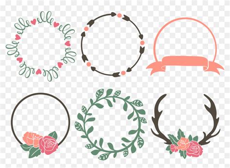 Clip Art Svg Download How To - Circle Monogram Frame Free, HD Png ...