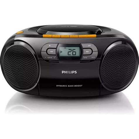 Philips AZ328 Radio Recorder - Portable CD, MP3, Cassette Recorder, FM Radio, LCD, 3.5mm Jack ...