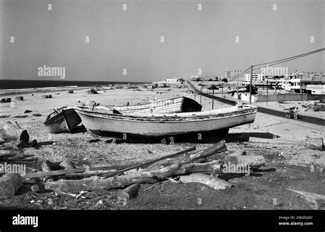 Palaestina, Gaza, 23.09.1993 Archiv.: 43-32-15 Stadtfotos Gaza Foto: Strand von Gaza mit ...