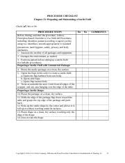 Sterile Field Checklist (1).docx - INFECTION Preparing Maintaining a Sterile Field PROCEDURE ...