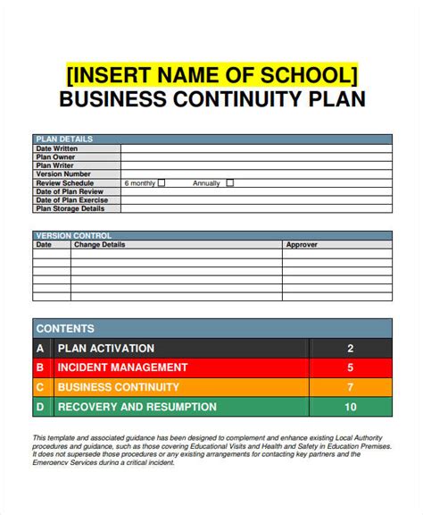 10+ Business Continuity Plan Templates - PDF, Word | Free & Premium Templates