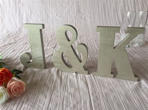 Freestanding Wooden Letters Wedding Initial Signs Set Wedding | Etsy