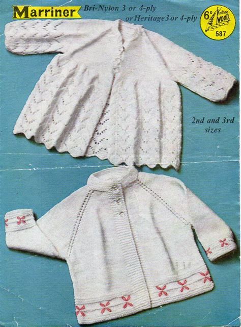 Vintage Baby Matinee Jacket Knitting Pattern Pdf Baby Cardigan - Etsy ...