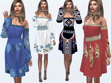 Sims 4 Boho Dress CC