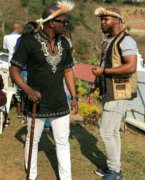 Clipkulture | Zulu Men In African Imspired Traditional Clothing