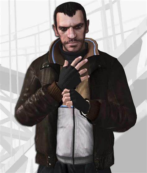 Grand Theft Auto Iv Niko Bellic Leather Jacket - Movie Jackets