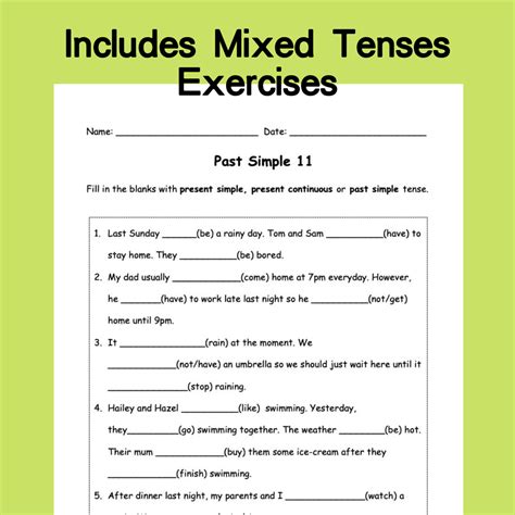 Past Continuous Tense Worksheet With Answers | sanenvirotech.com