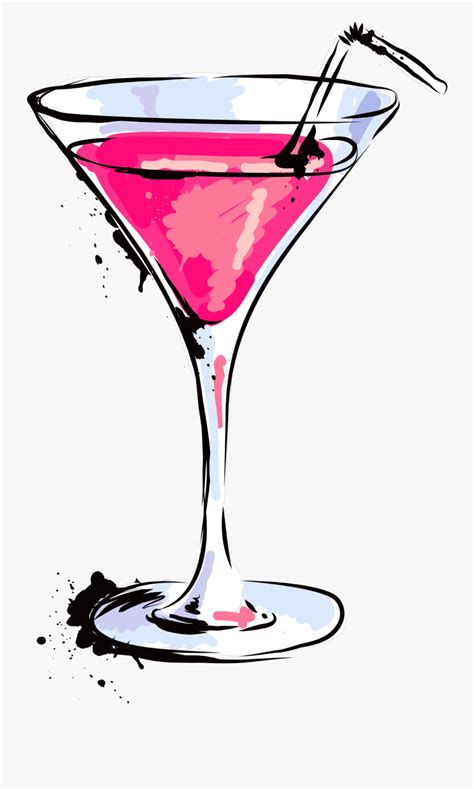 #ftestickers #watercolor #alcoholbeverage #cocktail - Cocktail Glass Vector Png , Free ...