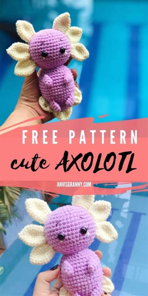 Crochet Axolotl Amigurumi Free Pattern - Kiki - Anvi’s Granny Handicrafts