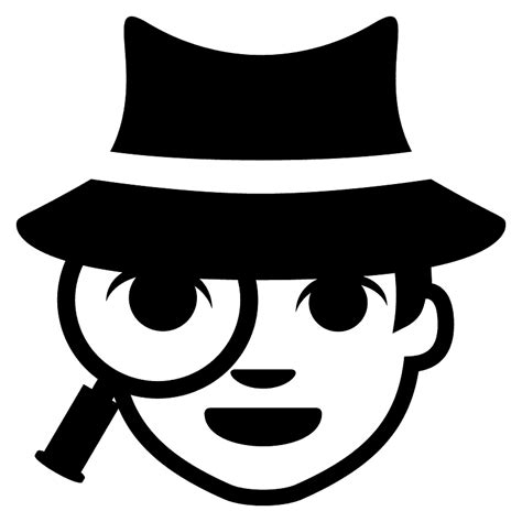 Detective emoji clipart. Free download transparent .PNG | Creazilla