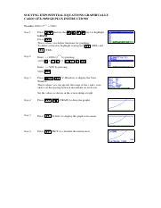 Solving Exponential Equations Graphically with Casio CFX-9850GB ...