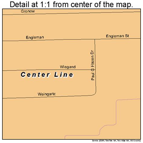 Center Line Michigan Street Map 2614320