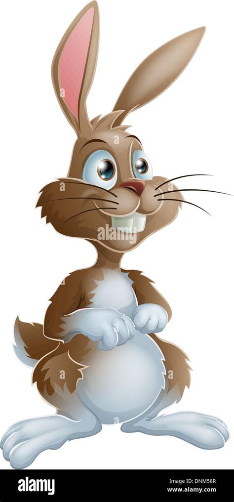 Illustration of adorable brown bunny rabbit cartoon character Stock ...