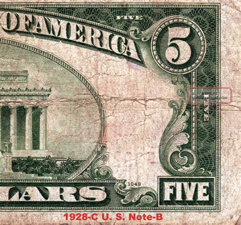 1928 - C Five Dollar United States Note - Red Seal