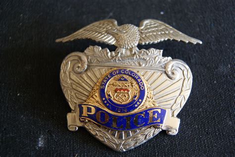 State of Colorado Vintage Police Hat Badge 1950's.Hallmark Sun Badge ...