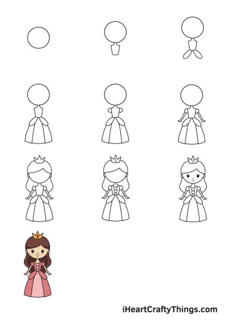 Princess Drawing — How To Draw A Princess Step By Step