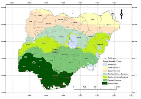 Map of nigeria showing climatic zones - Map of nigeria showing climatic ...