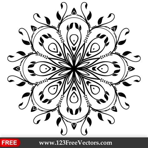 Ornate Floral Design Element Vector Art by 123freevectors on DeviantArt