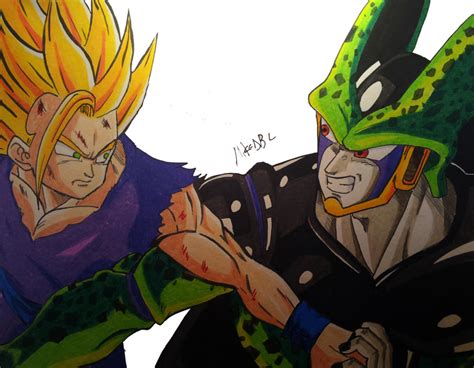 Gohan Vs Cell by MikeES on DeviantArt