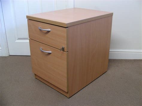 Under Desk Pedestal Lockable 2 Drawer Unit with Key Two Draws Filing Cabinet | in Pinxton ...