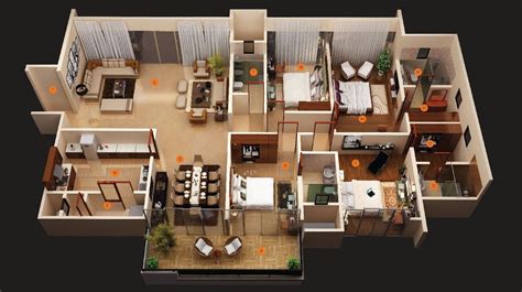 Simple 4 Bedroom House Plans 3D - Renews