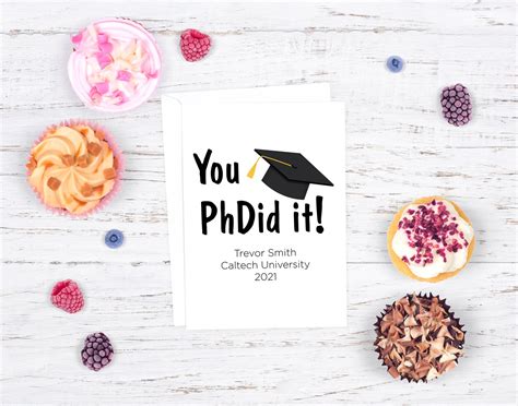 Personalized You Phdid It Card Phd Graduation Birthday Card | Etsy