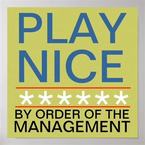 Play Nice Print | Zazzle