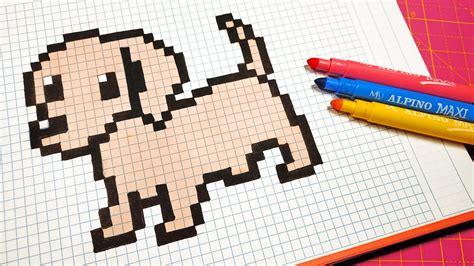 Handmade Pixel Art - How To Draw a Cute Puppy #pixelart