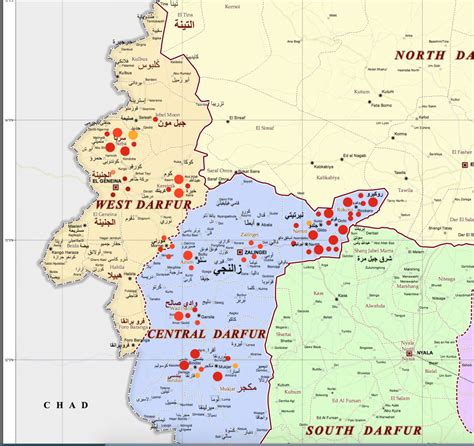 Maps with Arabic translation of place names for | “Continuing Mass Rape ...