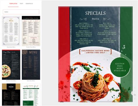 Italian Restaurant Menu Template | tunersread.com